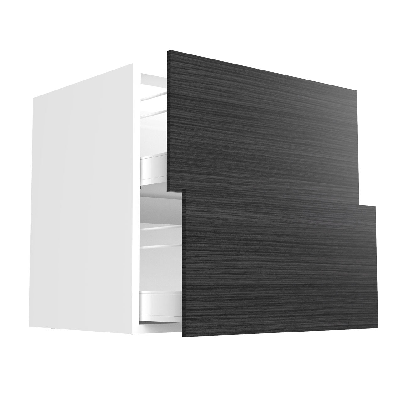 RTA - Dark Wood - Two Drawer Base Cabinets | 30"W x 30"H x 23.8"D