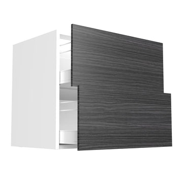RTA - Dark Wood - Two Drawer Base Cabinets | 33"W x 30"H x 23.8"D