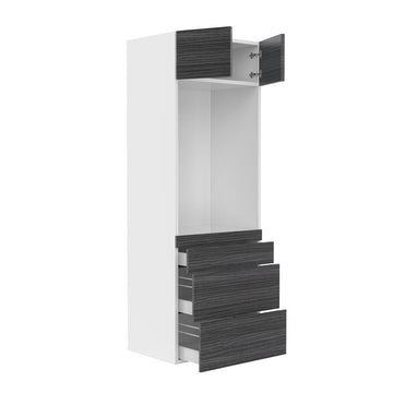 RTA - Dark Wood - Single Oven Tall Cabinets | 30"W x 84"H x 23.8"D