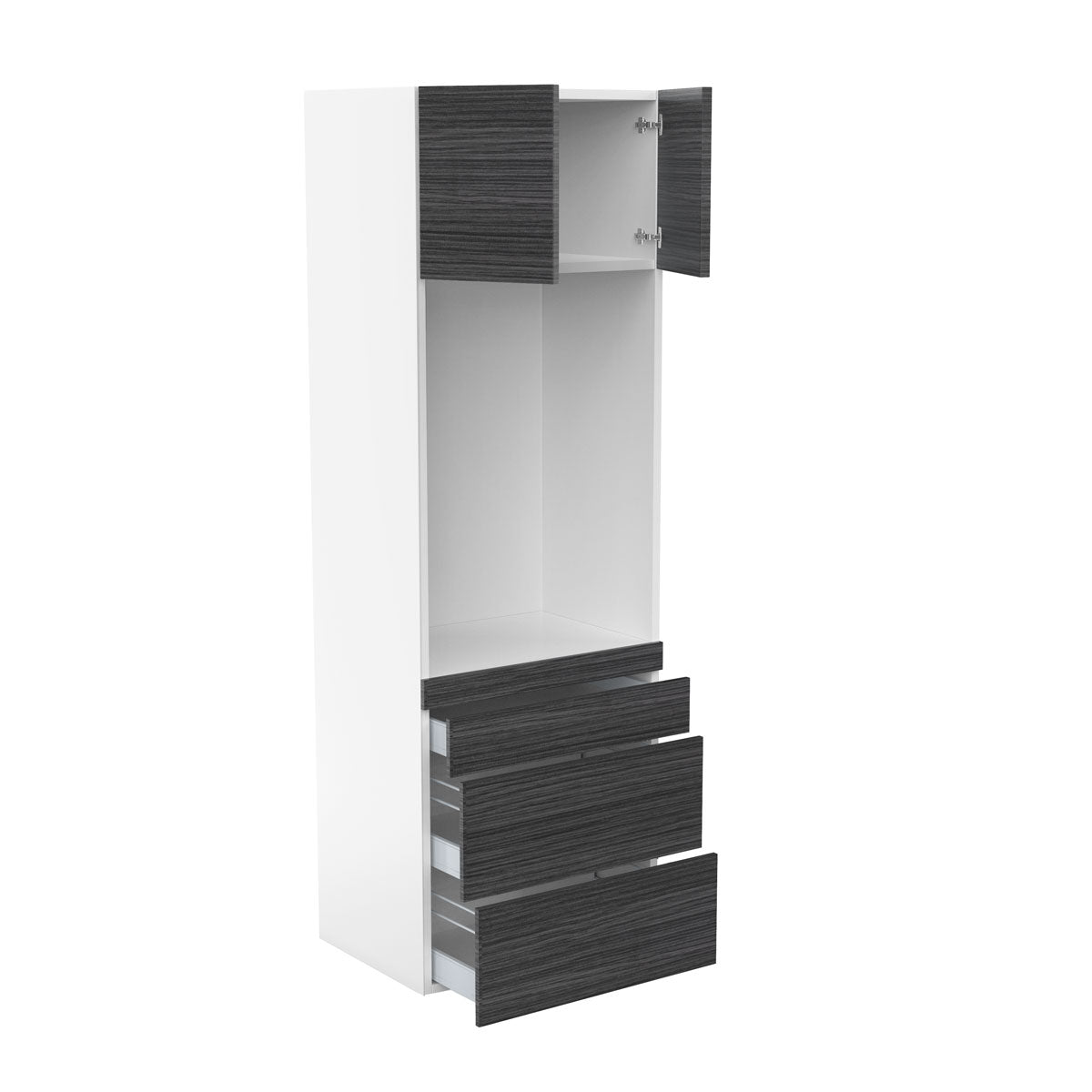 RTA - Dark Wood - Single Oven Tall Cabinets | 30"W x 90"H x 23.8"D