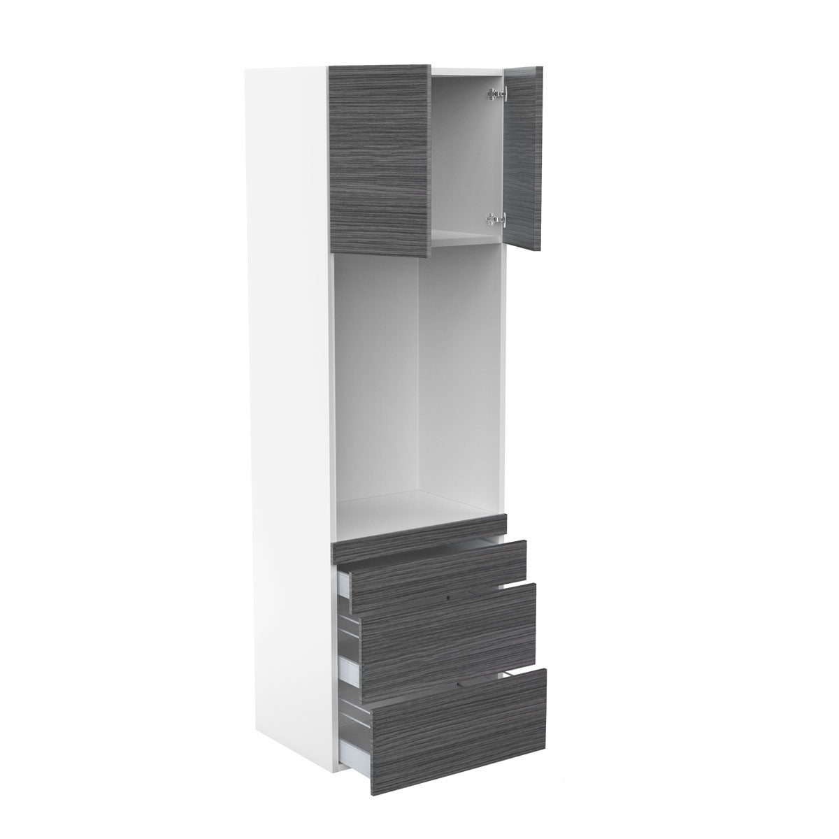 RTA - Dark Wood - Single Oven Tall Cabinets | 30"W x 96"H x 23.8"D