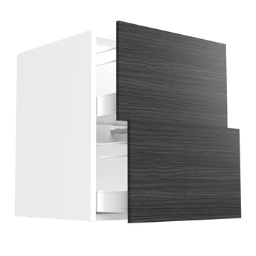 RTA - Dark Wood - Two Drawer Vanity Cabinets | 24"W x 34.5"H x 21"D