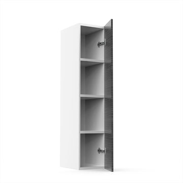 RTA - Dark Wood - Single Door Wall Cabinets | 9"W x 42"H x 12"D