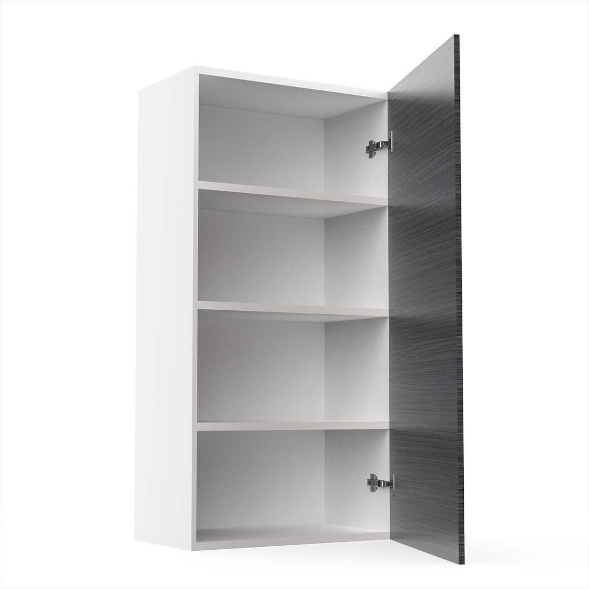 RTA - Dark Wood - Single Door Wall Cabinets | 24"W x 42"H x 12"D