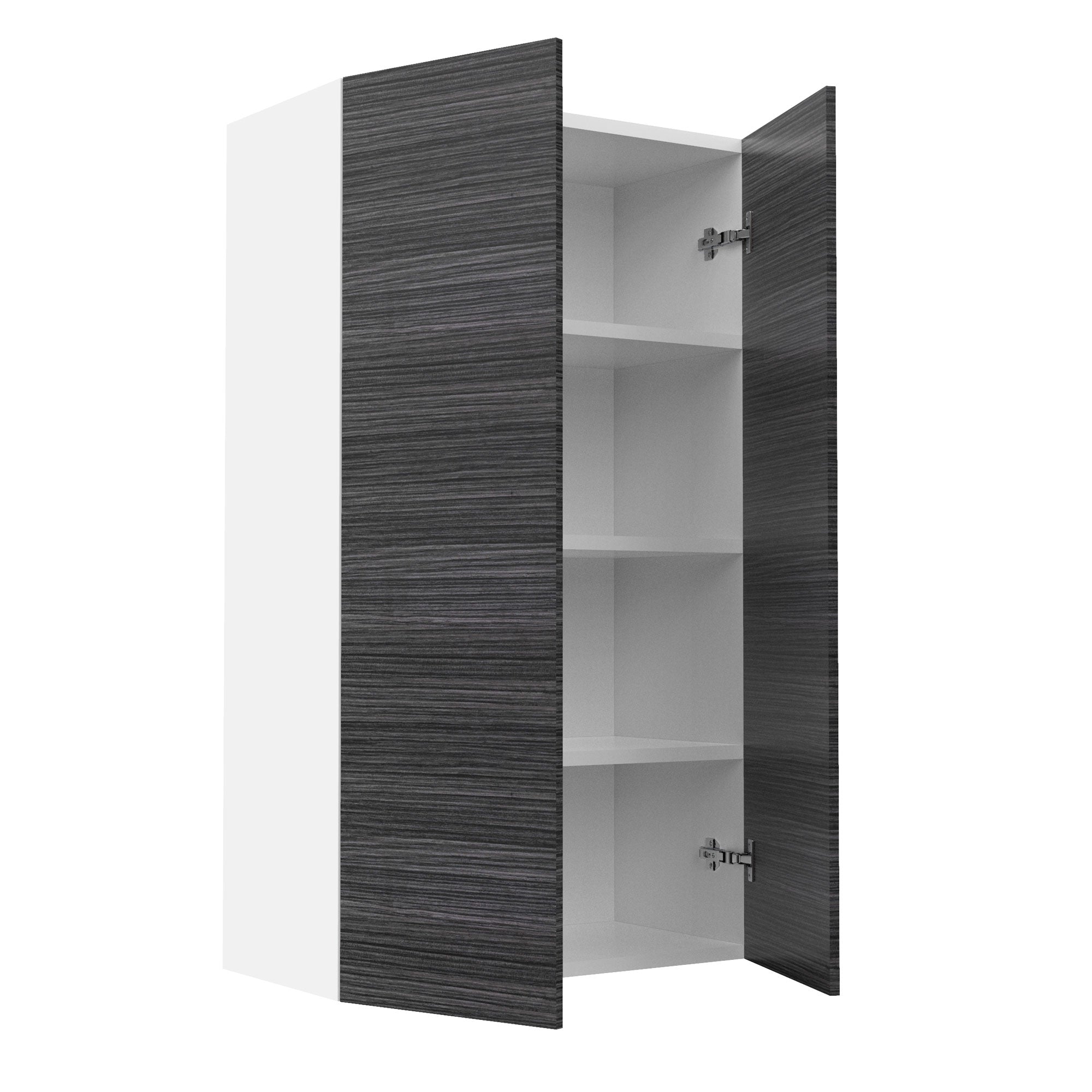 RTA - Dark Wood - Double Door Wall Cabinet | 24"W x 42"H x 12"D