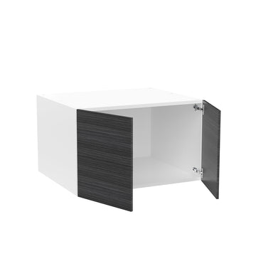 RTA - Dark Wood - Double Door Refrigerator Wall Cabinets | 30"W x 18"H x 24"D