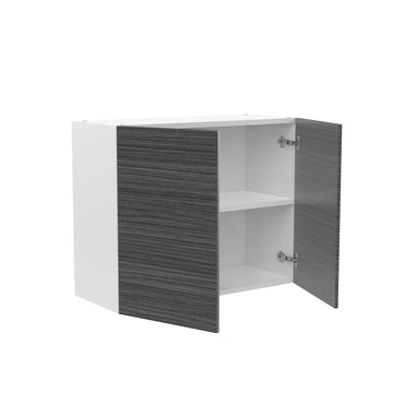 RTA - Dark Wood - Double Door Wall Cabinet | 24"W x 30"H x 12"D