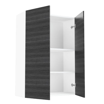 RTA - Dark Wood - Double Door Wall Cabinets | 30"W x 42"H x 12"D