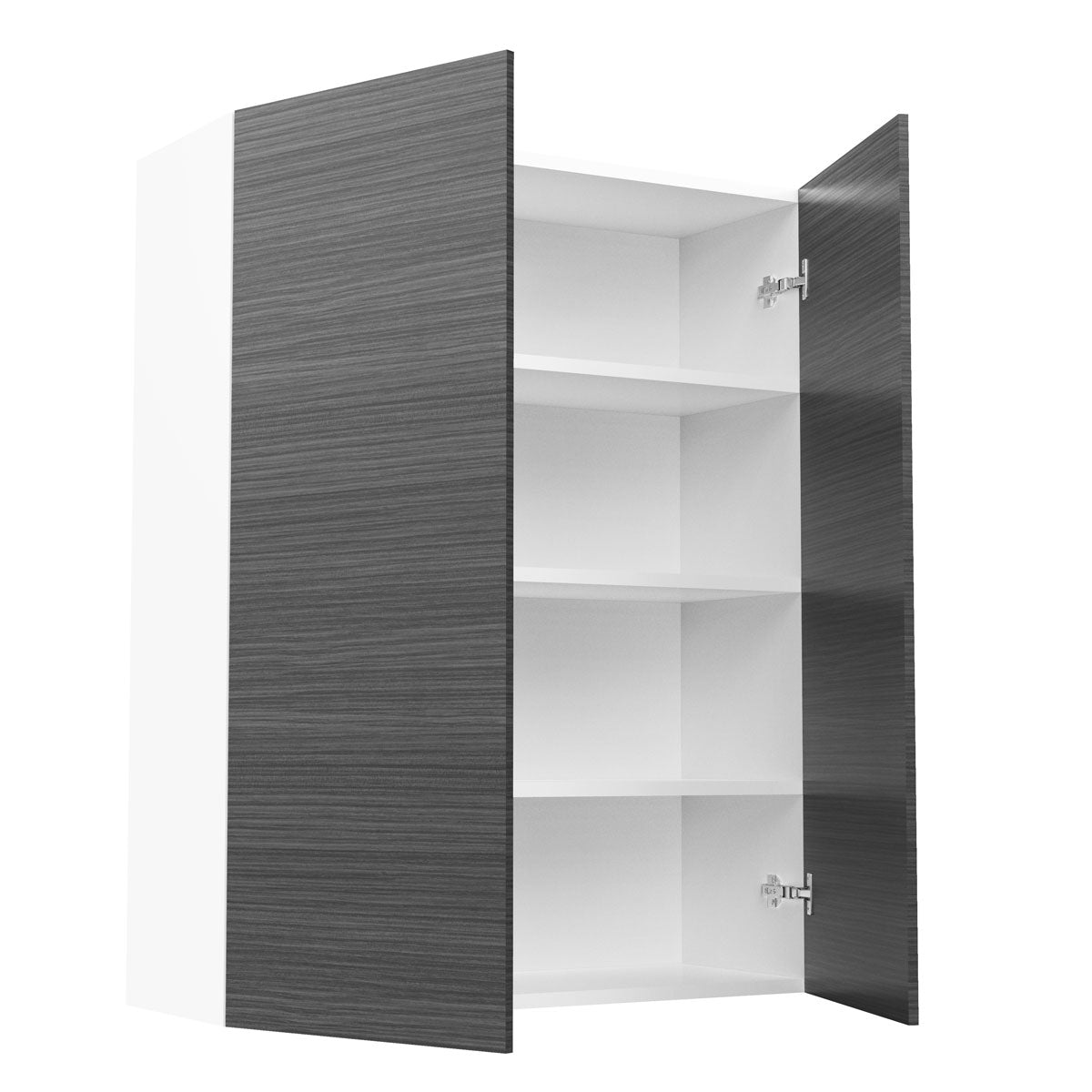 RTA - Dark Wood - Double Door Wall Cabinets | 33"W x 42"H x 12"D