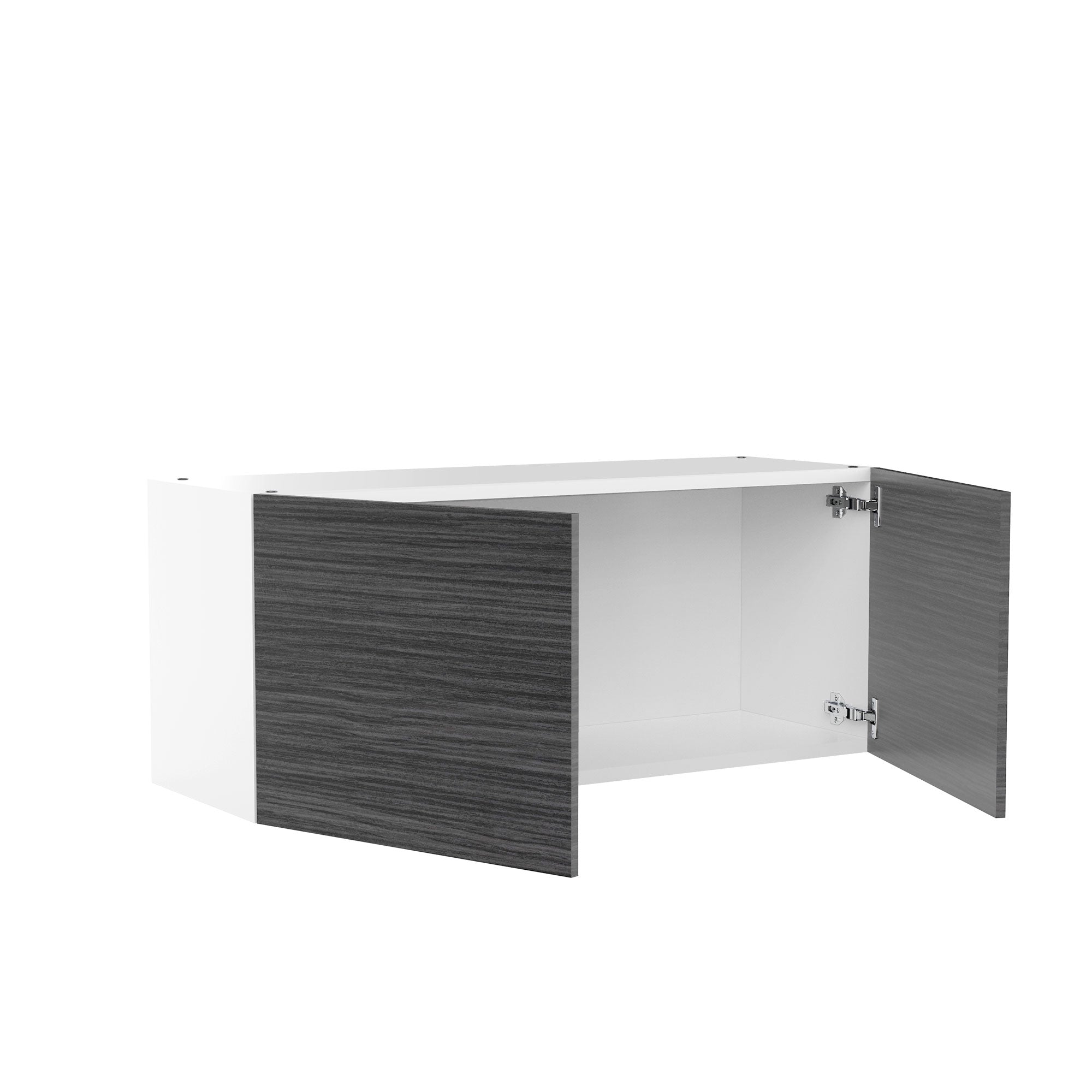 RTA - Dark Wood - Double Door Wall Cabinets | 33"W x 15"H x 12"D