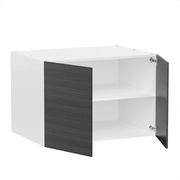 RTA - Dark Wood - Double Door Refrigerator Wall Cabinets | 33"W x 24"H x 24"D