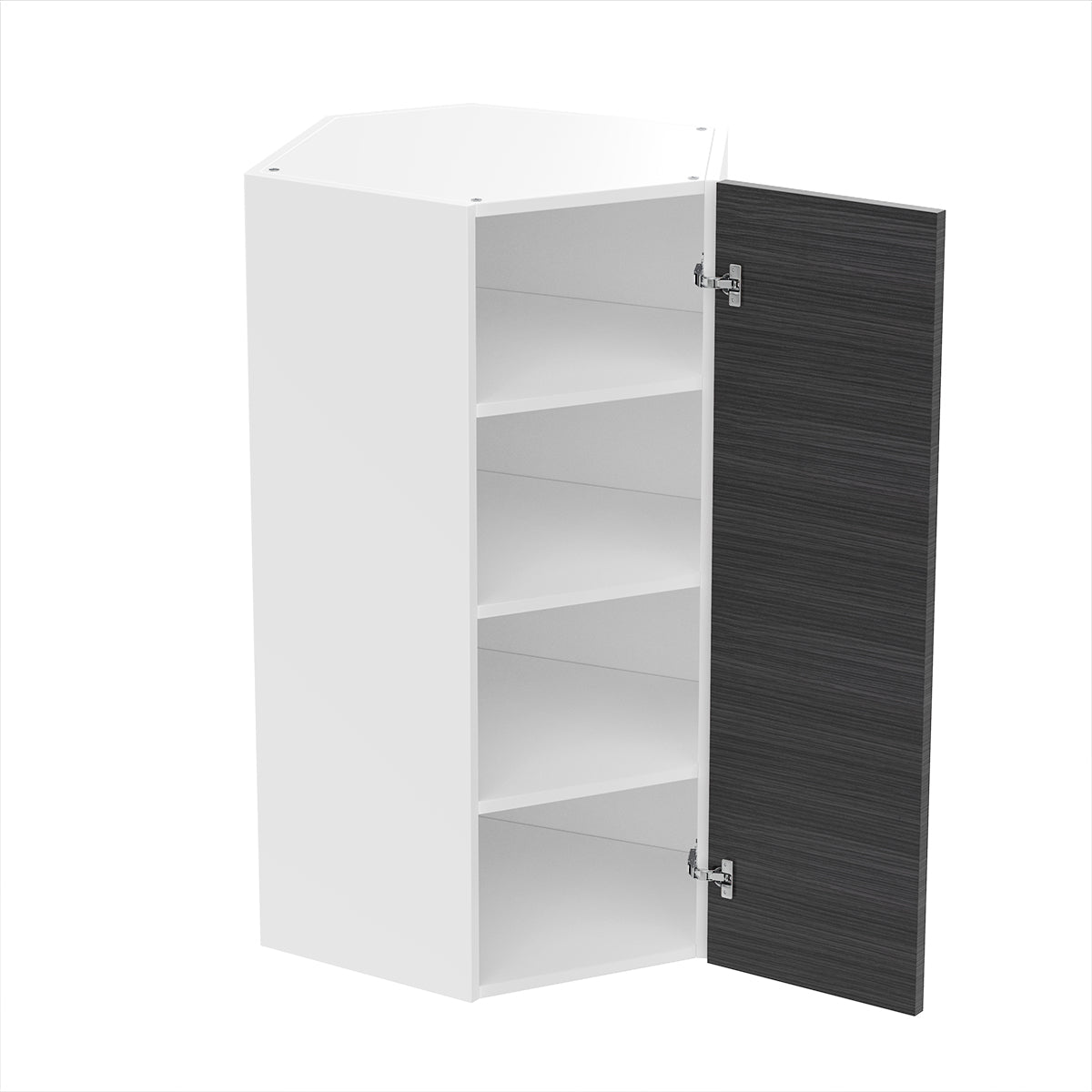 RTA - Dark Wood - Diagonal Wall Cabinets | 24"W x 42"H x 12"D