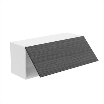 RTA - Dark Wood - Horizontal Door Wall Cabinets | 36"W x 15"H x 12"D