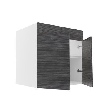 RTA - Dark Wood - Sink Vanity Double Door Cabinet | 24"W x 34.5"H x 21"D