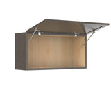 RTA - Elegant Smoky Grey - Horizontal Door Wall Cabinet | 36"W x 18"H x 12"D