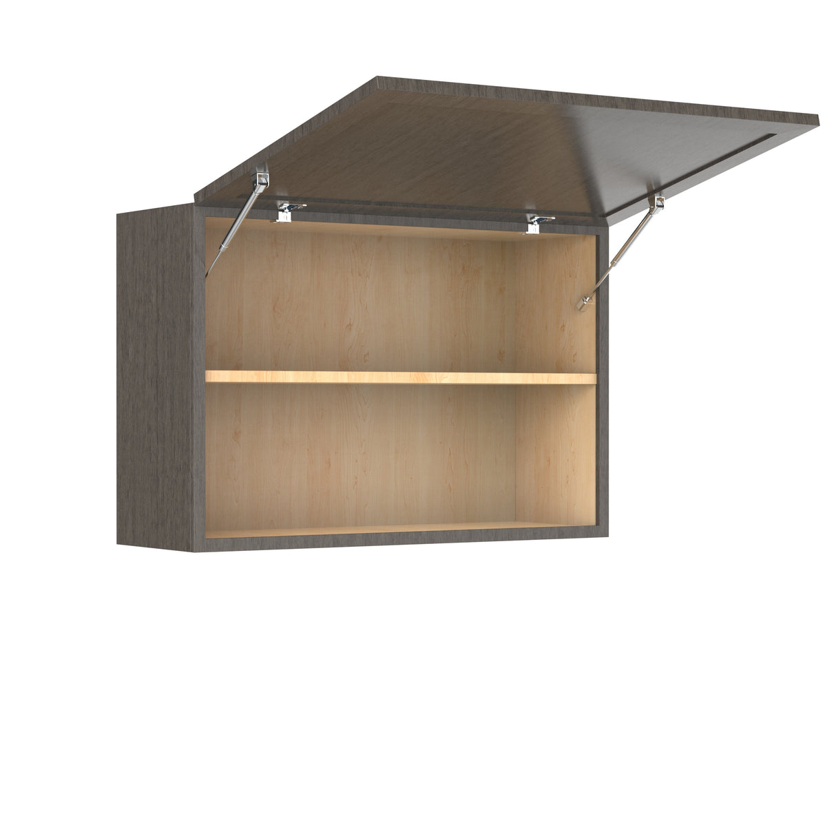 RTA - Elegant Smoky Grey - Horizontal Door Wall Cabinet | 36"W x 24"H x 12"D