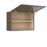 RTA - Elegant Smoky Grey - Horizontal Door Wall Cabinet | 36"W x 24"H x 12"D