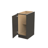 RTA - Elegant Smoky Grey - Single Door & Drawer Base Cabinet | 15"W x 34.5"H x 24"D