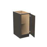 RTA - Elegant Smoky Grey - Single Door & Drawer Base Cabinet | 15"W x 34.5"H x 24"D