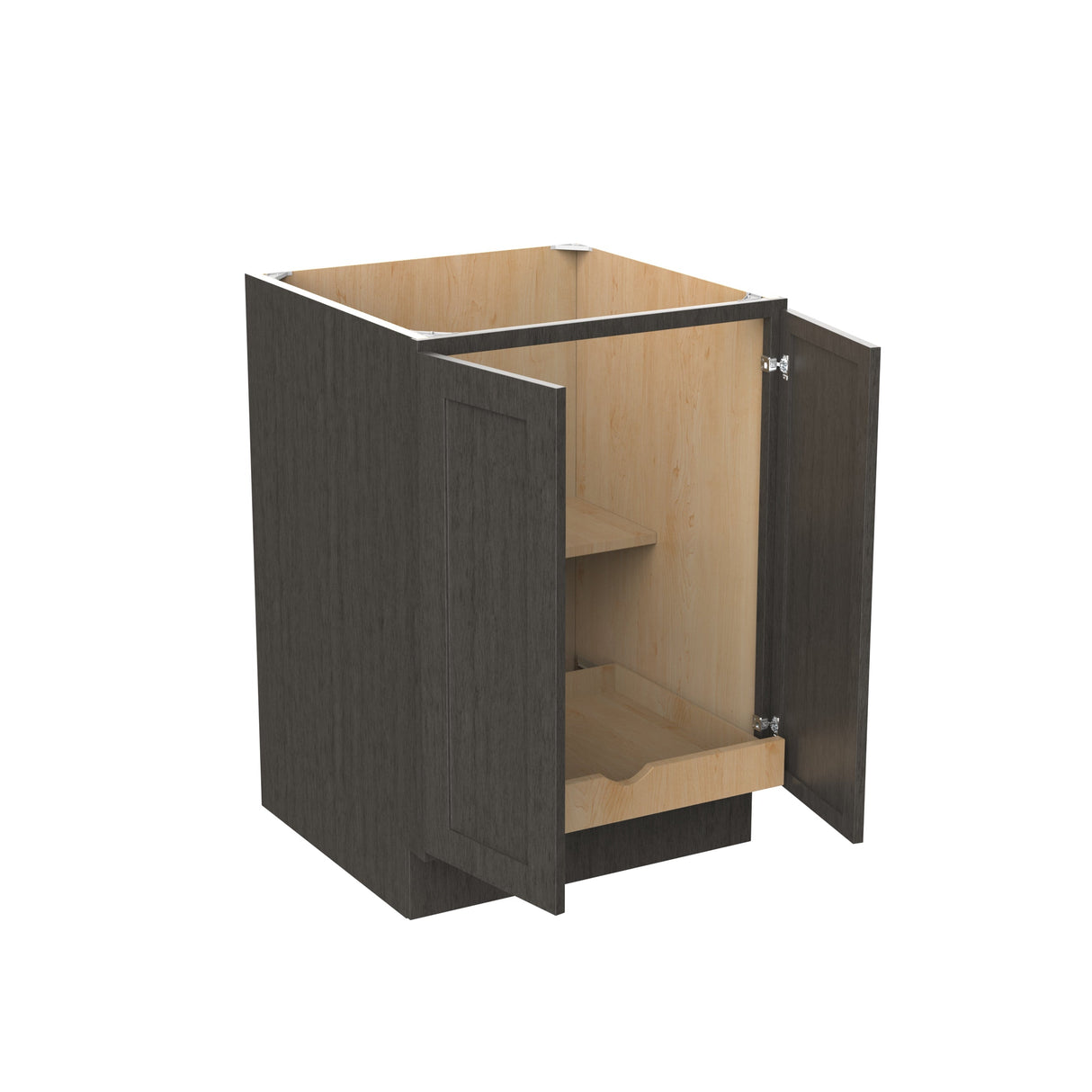 RTA - Elegant Smoky Grey - Single Drawer & Double Door Base Cabinet | 24"W x 34.5"H x 24"D