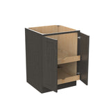 RTA - Elegant Smoky Grey - Single Drawer & Double Door Base Cabinet | 24"W x 34.5"H x 24"D