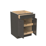 RTA - Elegant Smoky Grey - Single Drawer & Double Door Base Cabinet | 24"W x 34.5"H x 24"D