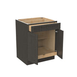 RTA - Elegant Smoky Grey - Single Drawer & Double Door Base Cabinet | 27"W x 34.5"H x 24"D