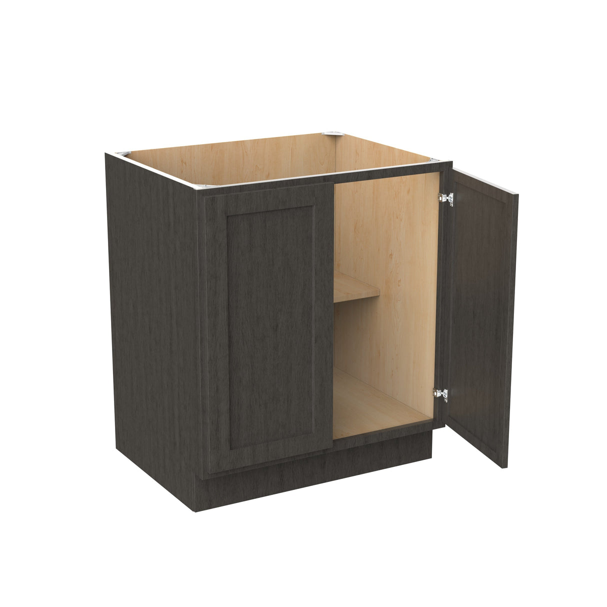 RTA - Elegant Smoky Grey - Double Drawer & Door Base Cabinet | 30"W x 34.5"H x 24"D