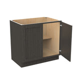 RTA - Elegant Smoky Grey - Double Drawer & Door Base Cabinet | 36"W x 34.5"H x 24"D