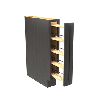 RTA - Spice Base Cabinet - Elegant Smoky Grey | 6"W x 34.5"H x 24"D