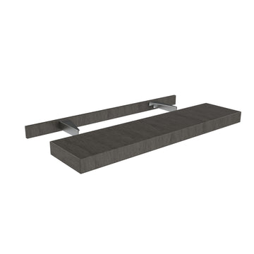 Floating Shelf Cabinet | 42W x 2.5H x 10D | RTA - Luxor Smoky Grey