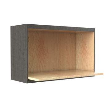 Elegant Smoky Grey - Microwave Wall Cabinet | 30"W x 18"H x 12"D