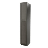 RTA - Elegant Smoky Grey - Single Door Utility Cabinet | 15"W x 90"H x 24"D
