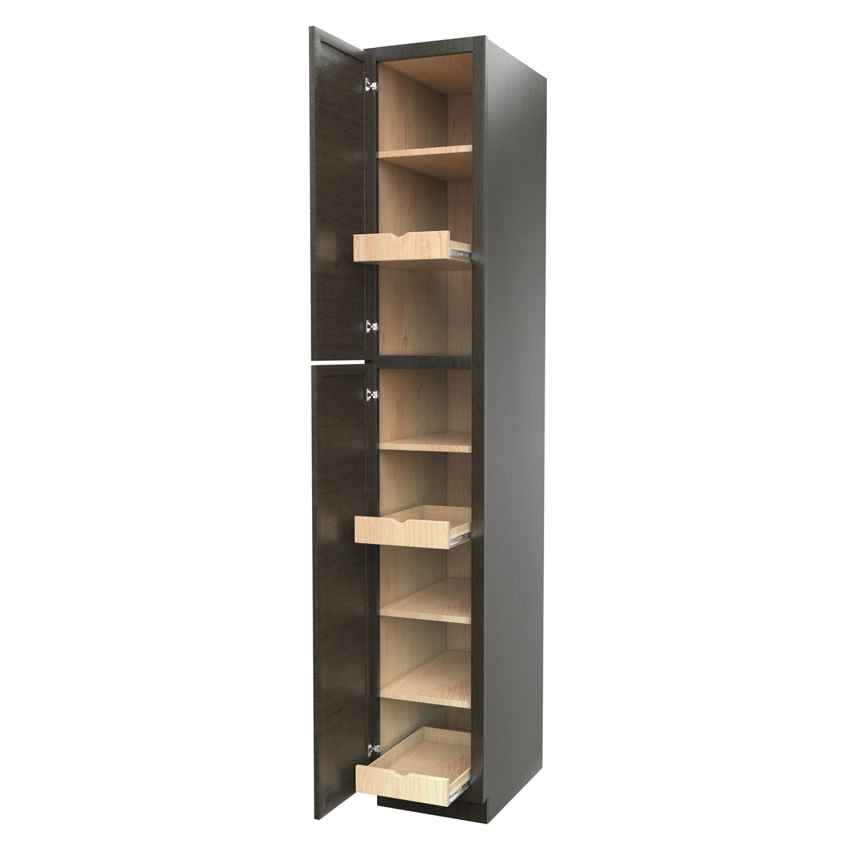 RTA - Elegant Smoky Grey - Single Door Utility Cabinet | 15"W x 90"H x 24"D