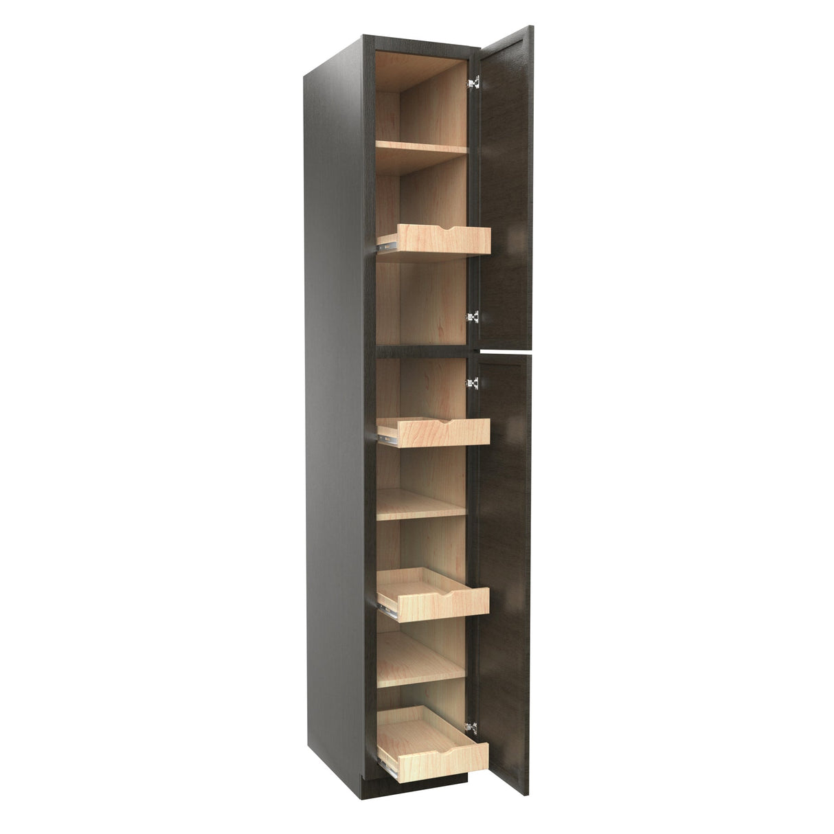 RTA - Elegant Smoky Grey - Single Door Utility Cabinet | 15"W x 90"H x 24"D