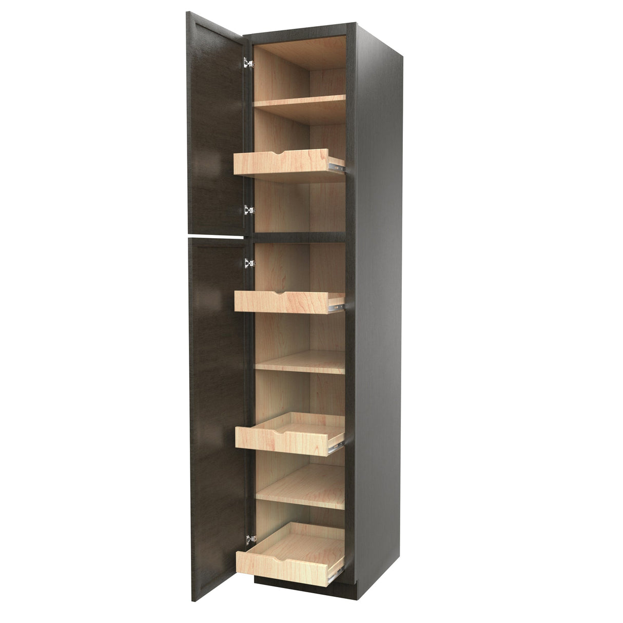 RTA - Elegant Smoky Grey - Single Door Utility Cabinet | 18"W x 84"H x 24"D