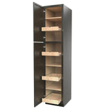 RTA - Elegant Smoky Grey - Single Door Utility Cabinet | 18"W x 84"H x 24"D