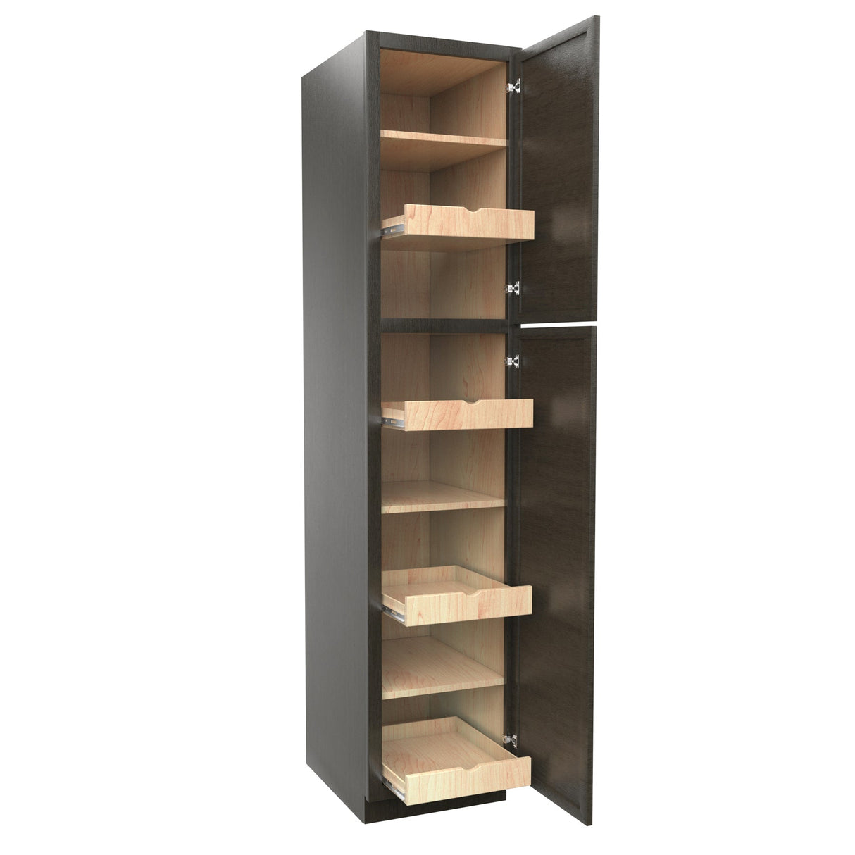 RTA - Elegant Smoky Grey - Single Door Utility Cabinet | 18"W x 84"H x 24"D
