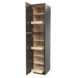 RTA - Elegant Smoky Grey - Single Door Utility Cabinet | 18"W x 90"H x 24"D