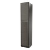 RTA - Elegant Smoky Grey - Single Door Utility Cabinet | 18"W x 90"H x 24"D