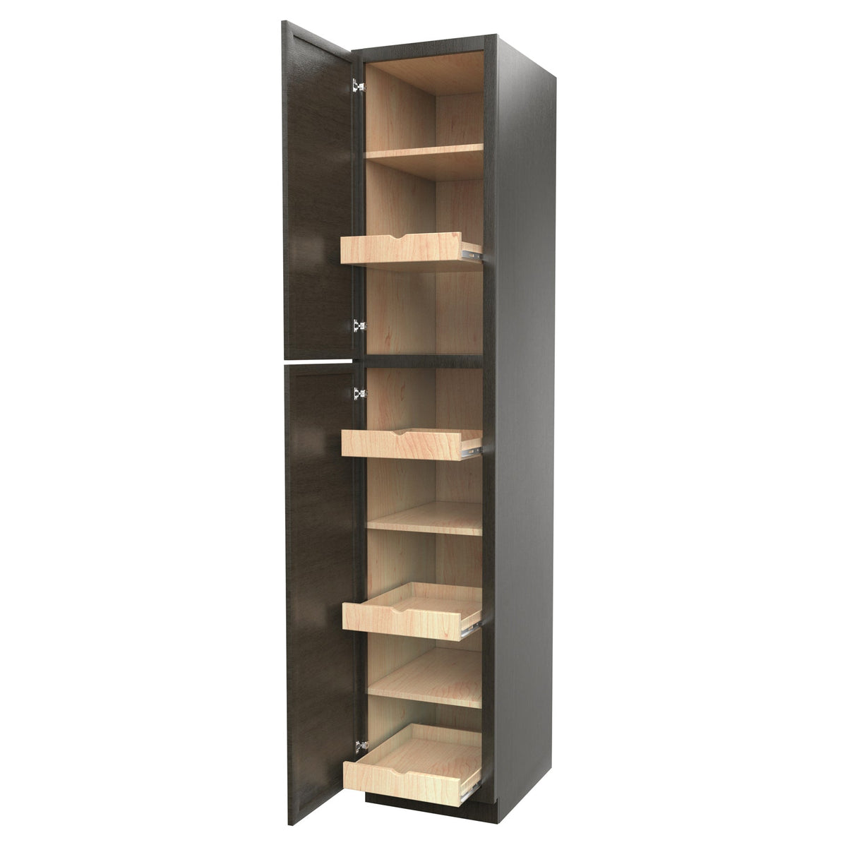RTA - Elegant Smoky Grey - Single Door Utility Cabinet | 18"W x 90"H x 24"D