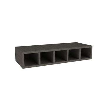 Elegant Smoky Grey - Organizer Cubby - Style 2 | 30"W x 6"H x 12"D