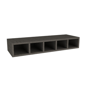 Elegant Smoky Grey - Organizer Cubby - Style 2 | 36"W x 6"H x 12"D