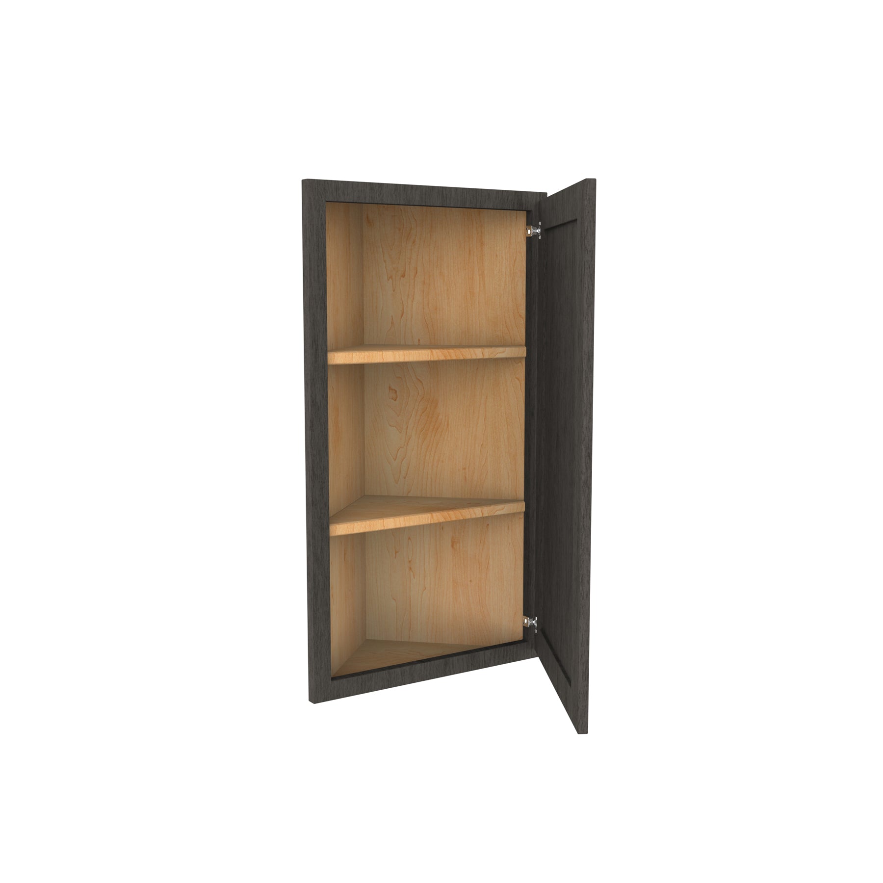 Elegant Smoky Grey - Single Door Wall End Cabinet | 12"W x 30"H x 12"D