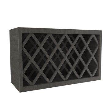 Elegant Smoky Grey - Wine Rack Cabinet | 30"W x 18"H x 12"D