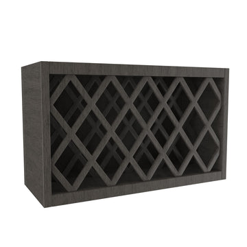 RTA - Elegant Smoky Grey - Wine Rack Cabinet | 30"W x 18"H x 12"D