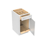 RTA - Elegant White - Single Door Base Cabinet | 18"W x 34.5"H x 24"D