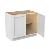 RTA - Elegant White - Double Drawer & Door Base Cabinet | 39"W x 34.5"H x 24"D