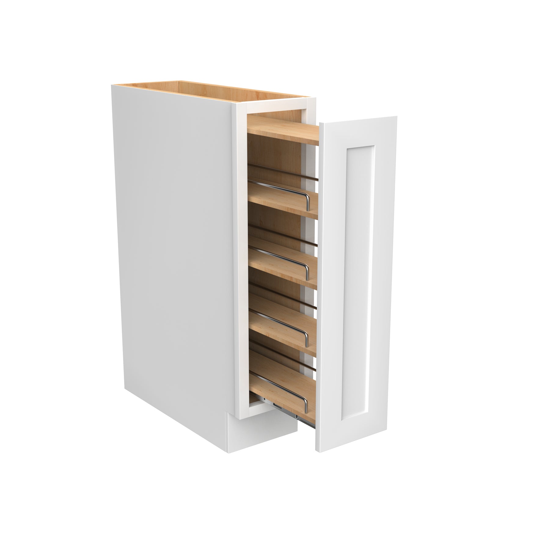 Elegant White - Spice Base Cabinet | 9"W x 34.5"H x 24"D