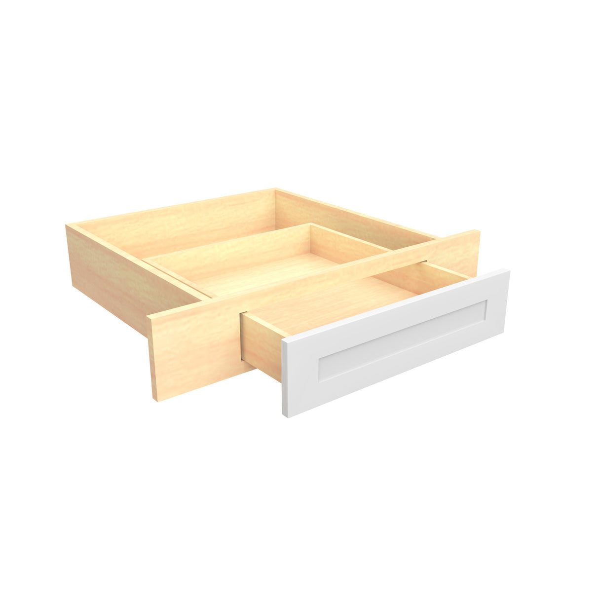 Luxor White - Pull Out Shelf | 24"W x 3"H x 24"D